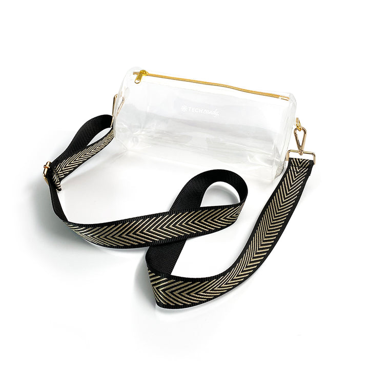 In The Clear™ Stadium Bag: Gold Glitz