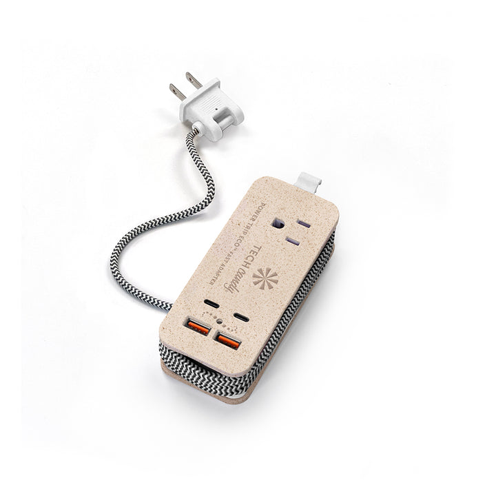 Power Trip Eco™ Outlet USB/USB-C Fast Charging Station: Natural